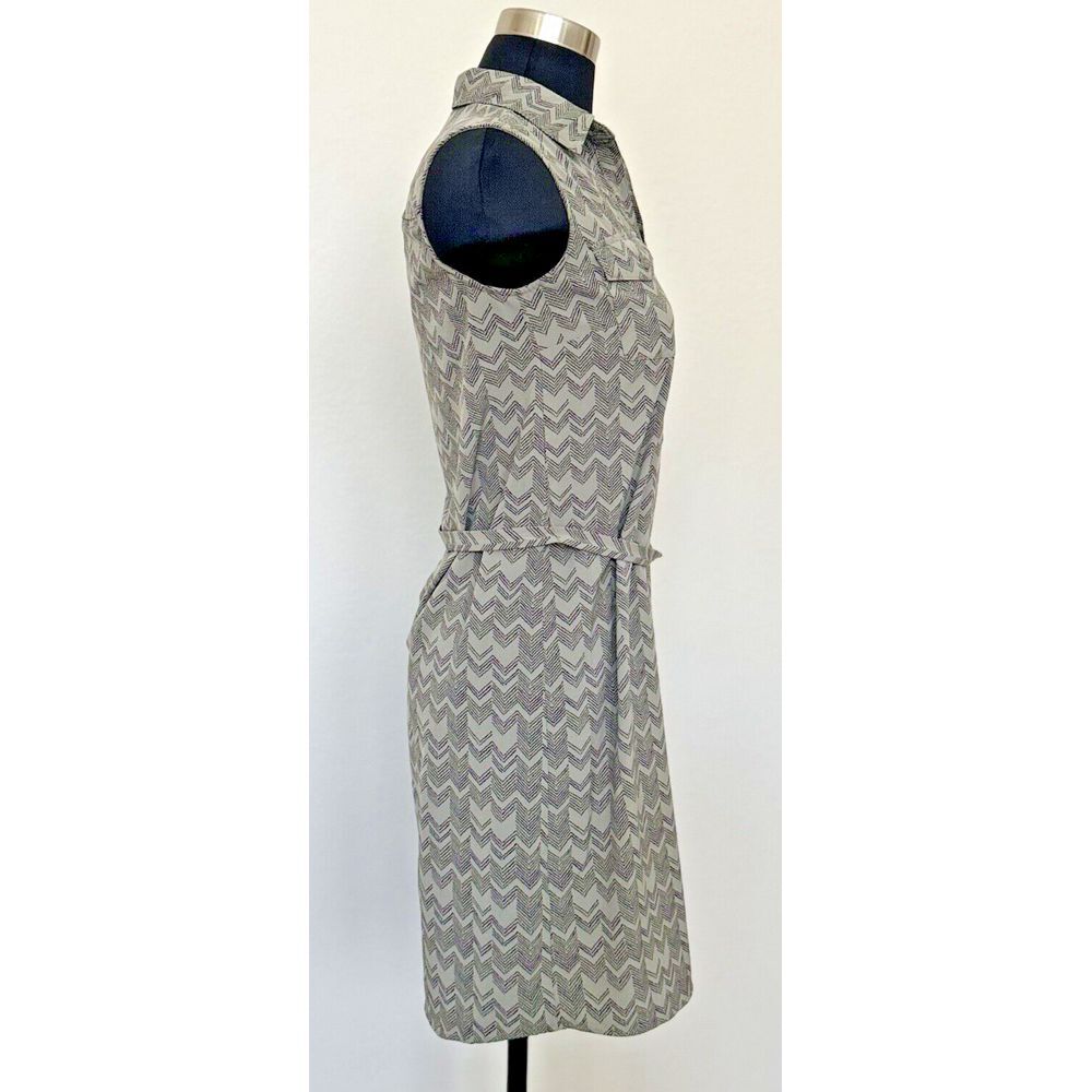 Eddie Bauer‎ Athleisure Dress Olive Green Purple Geometric AOP Stretch Travel XS - Picture 7 of 16